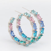 Shining Color Matching Round Ring Earrings – Special Occasion Gifts — 7