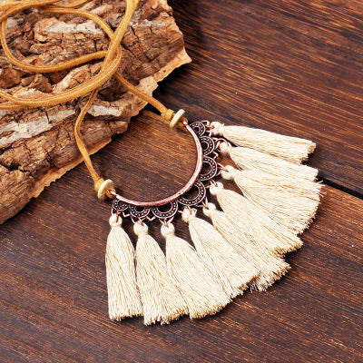 Fringe long necklace fashion – Stylish Gifts — 1