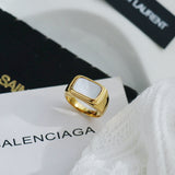 Fritillary Shell 18K Vintage Ring – Stylish Gifts — 8