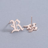 Ancient English Alphabet Stainless Steel Earrings – Thoughtful Gifts — 3