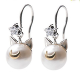 Sailor Moon Luna Cat Kitty Pearl Earrings – Cat Lover Gifts — 4