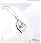 Sterling Silver Double Head Horse Heart Necklace – Jewelry Gift Ideas — 5
