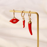 Red Pepper Lips Personality Fashion Earrings Female – Stylish Gifts — 5
