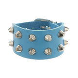 Metal Rock Double Row Flat Rivet Bracelet PU – Jewelry Gift Ideas — 20