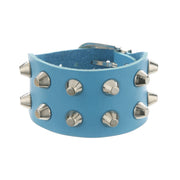 Metal Rock Double Row Flat Rivet Bracelet PU – Jewelry Gift Ideas — 20