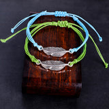 Wax Wire Braided Bracelet Waterproof Silver Leaf – Jewelry Gift Ideas — 4