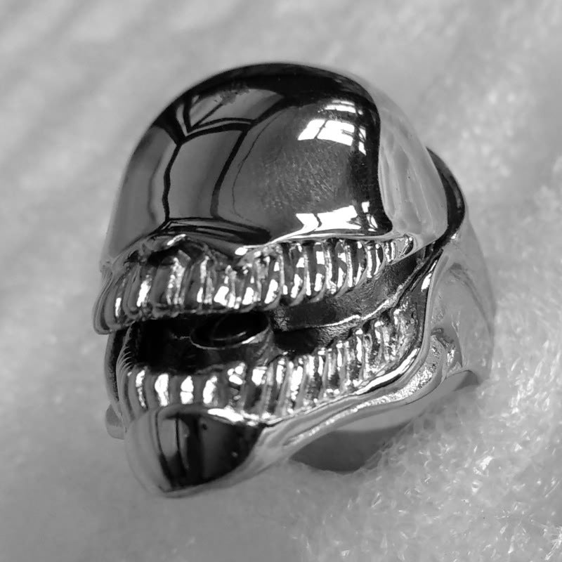 Domineering Men's Titanium Steel Punk Skull Ring – Gifts for Him — 1