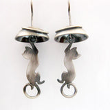 Vintage Niche Design Silhouette Cat Earrings – Cat Lover Gifts — 3