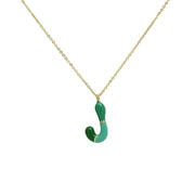 Brass Epoxy Capsule 26 Letter Necklace For Women – Jewelry Gift Ideas — 9