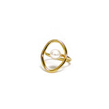 Adjustable Pearl Light Luxury Gold Plated Ring – Thoughtful Gifts — 6