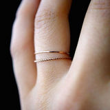 Metal Electroplated Twist Geometric 2-piece Ring Set – Surprise Gifts — 6