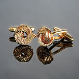 Gold-Plated Twist Cufflinks French Shirt Cuff – Meaningful Gifts — 5