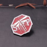 Golden M Badge Oil Drip Brooch – Jewelry Gift Ideas — 3