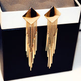 Popular Geometric Diamond Tassel Earrings – Special Occasion Gifts — 7