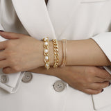 Creative Chain Inlaid Pearl Temperament Bracelet – Jewelry Gift Ideas — 5