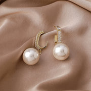 Vintage Metal Earrings Pearl Earrings Hong Kong Style – Stylish Gifts — 7