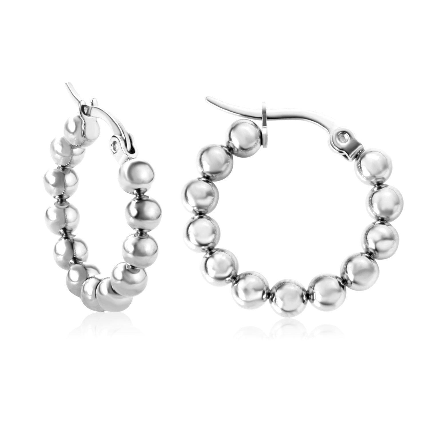 Fashion Simple Female Gold and Silver Round Earrings – Stylish Gifts — 1