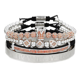 Men's Micropaved CZ Diamond Ball Crown Bracelet – Jewelry Gift Ideas — 9