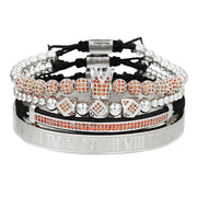 Men's Micropaved CZ Diamond Ball Crown Bracelet – Jewelry Gift Ideas — 9