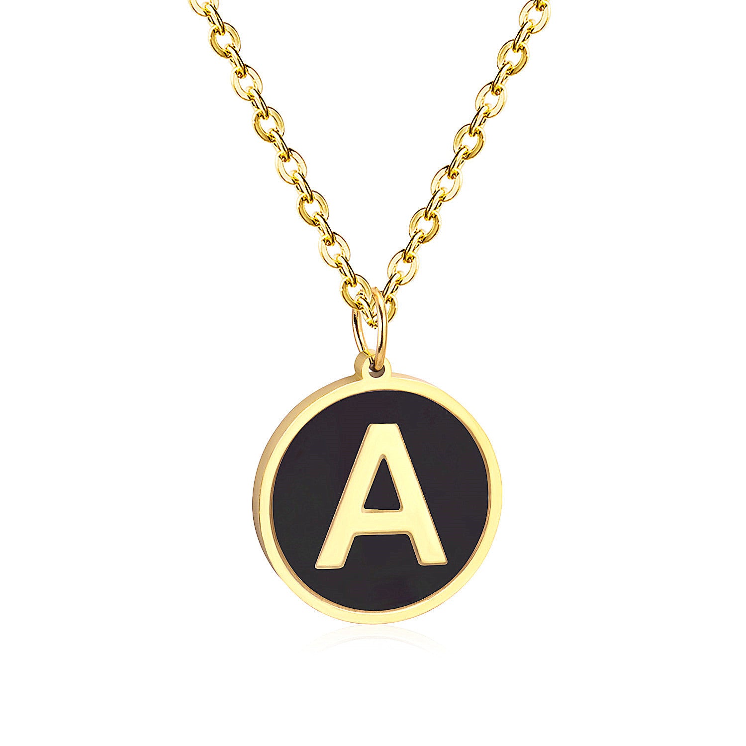 Golden English alphabet pendant – Jewelry Gift Ideas — 1