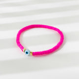 Rainbow Candy Clay Bead Eye Bead Bracelet – Jewelry Gift Ideas — 4