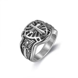 Templars Cross Ring Titanium Steel Ring Smear Effect – Birthday Gifts — 1