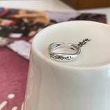 S925 Sterling Silver Smile Letters Ring Women – Gifts for Her — 4