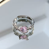 Heart-shaped Zircon Ring For Women – Gifts for Her — 4