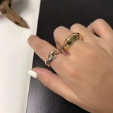 Wave two-tone ring – Surprise Gifts — 7