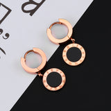 Roman numerals simple circle round cake earrings – Thoughtful Gifts — 1