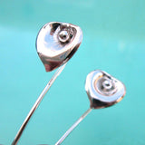 Silver Plated Sun Flower Earrings – Birthday Gifts — 6