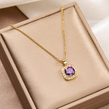 Simple Square Zirconium Women's Necklace – Jewelry Gift Ideas — 3