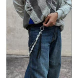 Retro Punk Metal Pearl Niche Waist Chain – Meaningful Gifts — 4