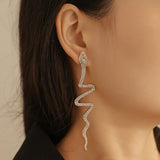 Fashion Exaggerated Full Diamond Snake Earrings – Stylish Gifts — 1