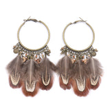 Women's Fashion Trend Gradient Brown Feather Earrings – Stylish Gifts — 2