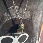 Titanium Steel Ghost Head Pendant Men's Green Eye – Jewelry Gift Ideas — 4