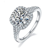 Silver Plated White Gold Moissanite Women's Ring – Gifts for Her — 3