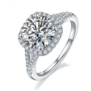 Silver Plated White Gold Moissanite Women's Ring – Gifts for Her — 3