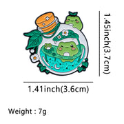 Frog Brooch Cartoon Golden M Badge Clothing – Stylish Gifts — 6