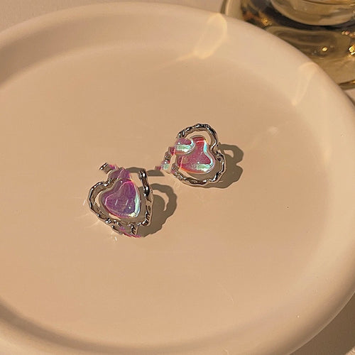 925 Silver Needle Heart Shaped Earrings – Everyday Gifts — 2