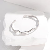 Simple Titanium Steel Wavy Stainless Steel – Jewelry Gift Ideas — 3