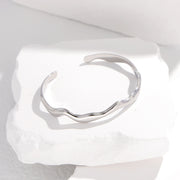 Simple Titanium Steel Wavy Stainless Steel – Jewelry Gift Ideas — 3