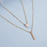 Fashion Strip Double Pendant Necklace – Jewelry Gift Ideas — 5