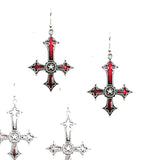Euramerican Dark Gothic Inverted Cross Earrings – Thoughtful Gifts — 5
