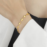 Gold Chain Heart Bracelet Stainless Steel – Jewelry Gift Ideas — 3