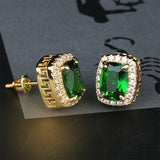 Colored large zircon personality earrings – Everyday Gifts — 2