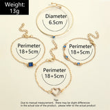 Retro Inlaid Lvzuan Square Chain Heart Bracelet – Jewelry Gift Ideas — 14
