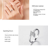 Sterling Silver Snake Ring Female Stackable Band Ring – Gifts for Her — 7