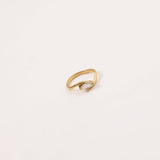 Horse Eye Zircon Ring Titanium Steel Plated 18K Gold – Practical Gifts — 10