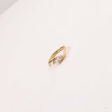 Horse Eye Zircon Ring Titanium Steel Plated 18K Gold – Practical Gifts — 9
